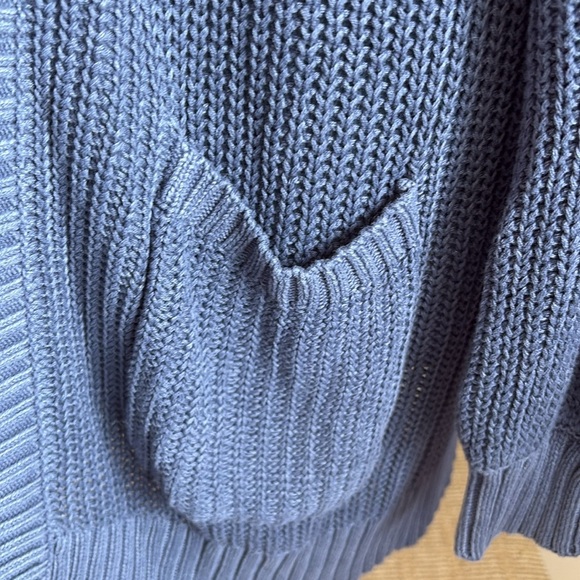 AERIE 100% Cotton Blue Knit Cardigan - Picture 4 of 8